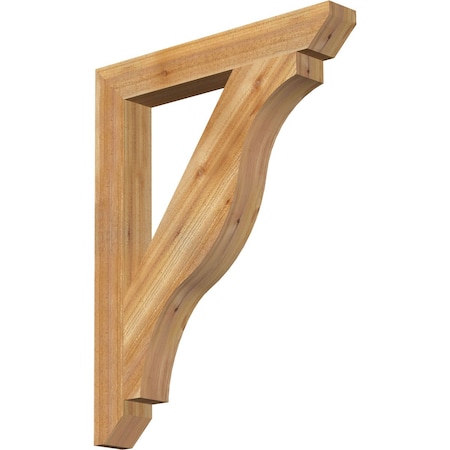 Ekena Millwork Funston Slat Rough Sawn Bracket, Western Red Cedar, 4"W x 30"D x 38"H BKT04X30X38FST06RWR